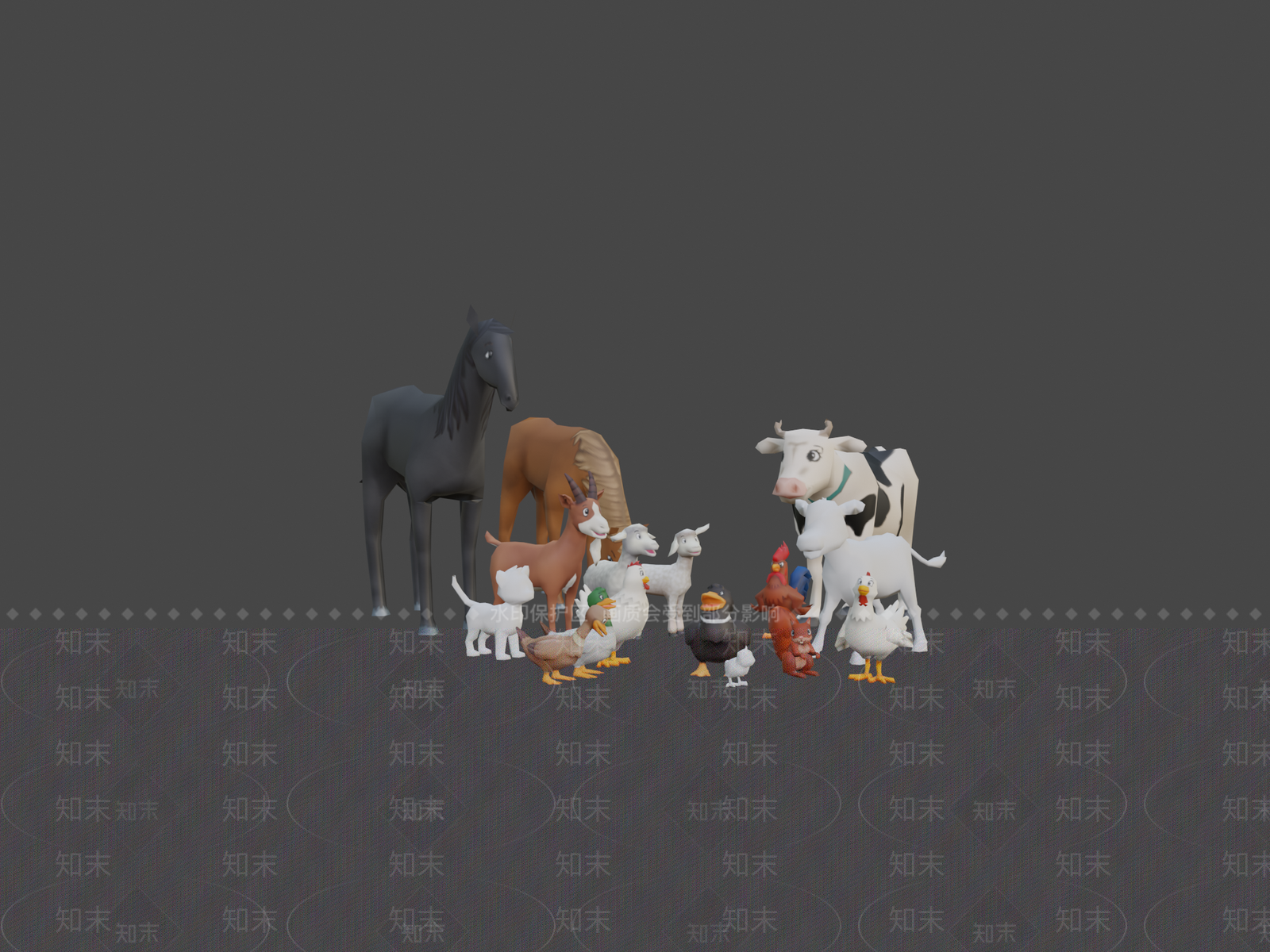 其他动物3D模型下载【ID:1196794418】