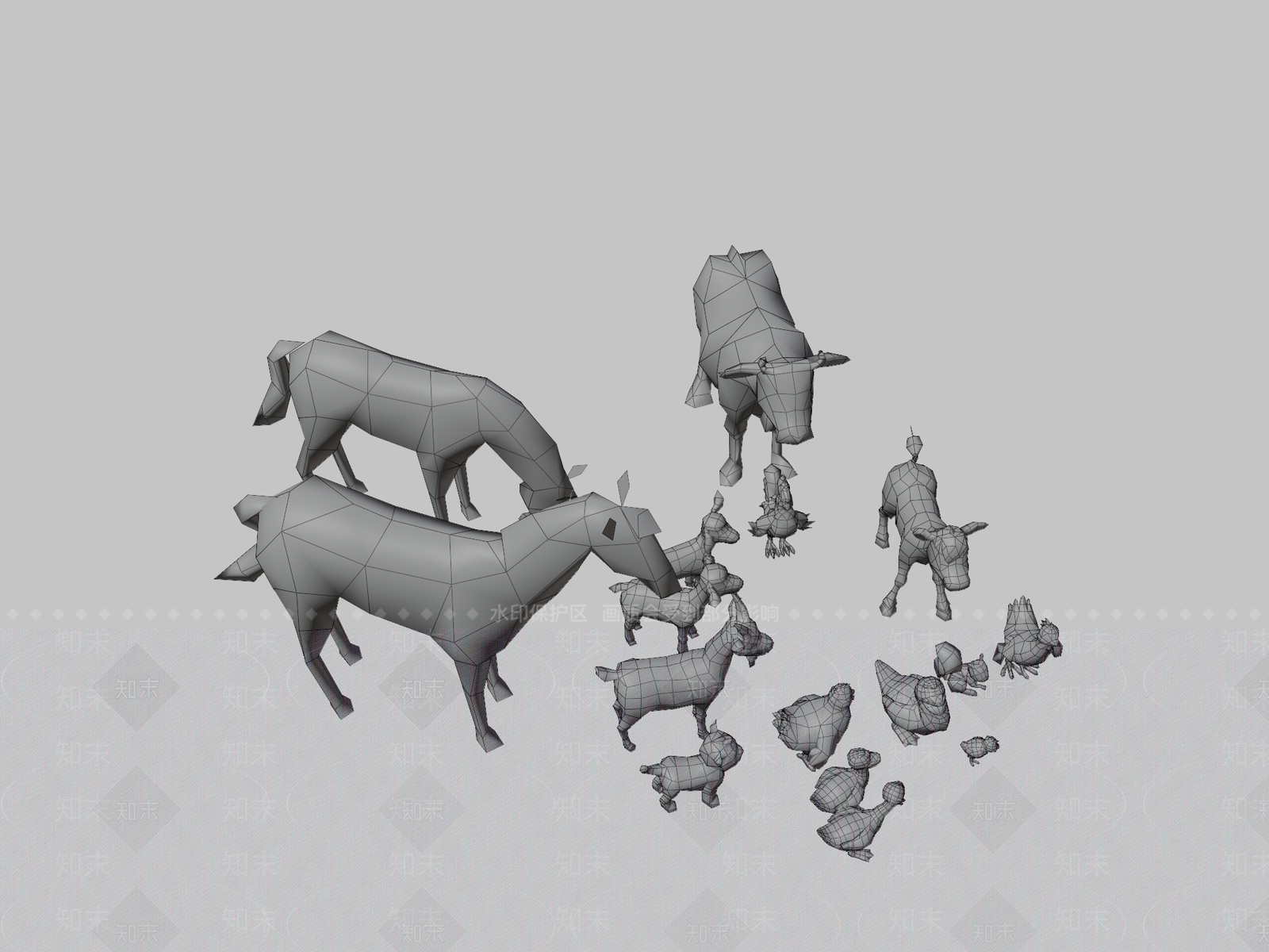 其他动物3D模型下载【ID:1196794418】