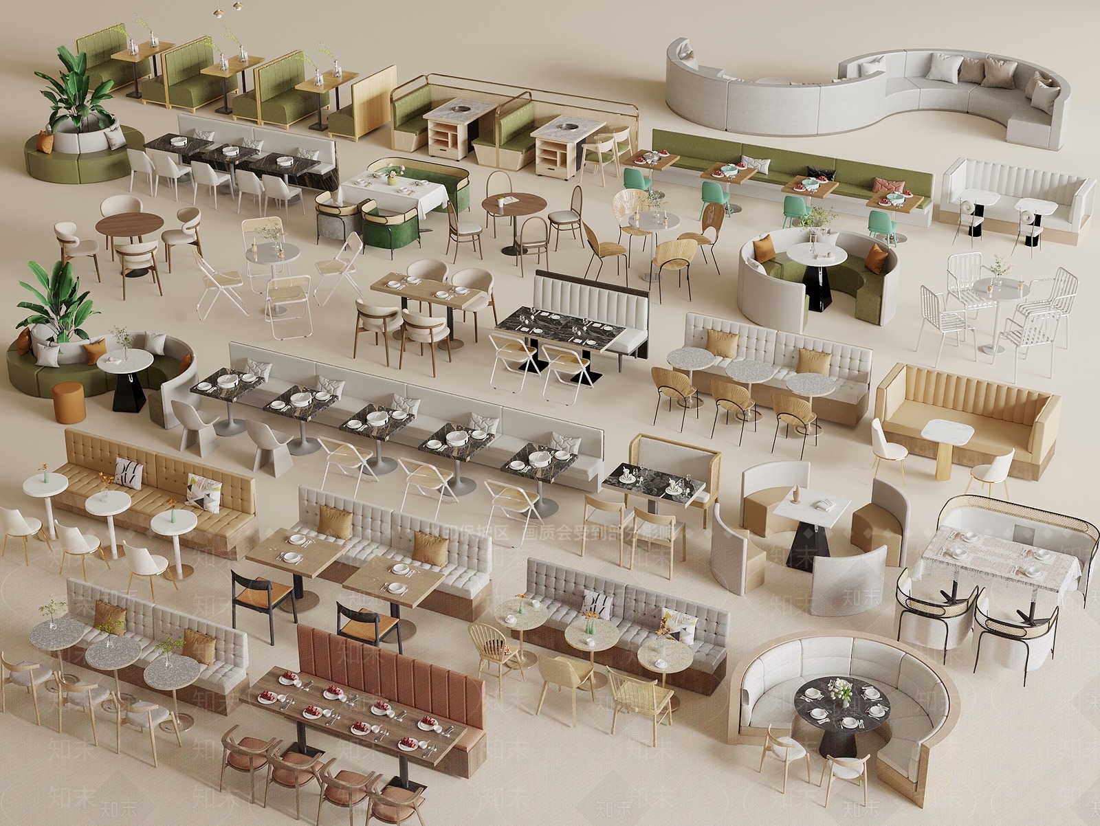 现代卡座沙发SU模型下载【ID:1196796031】