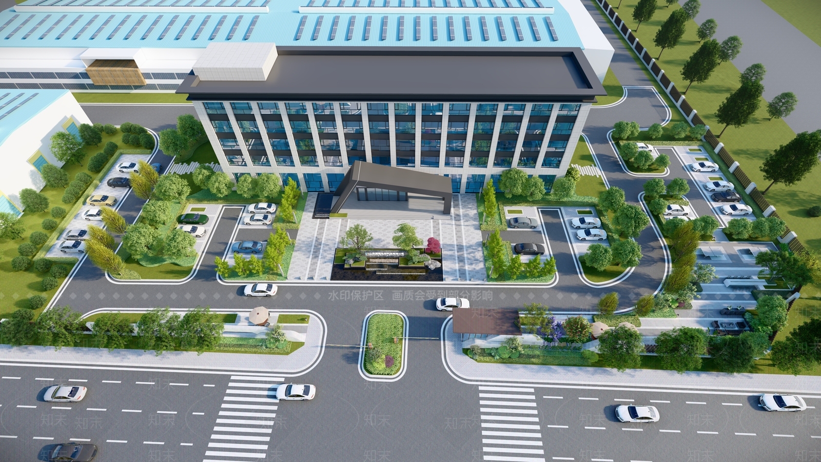 现代新中式办公景观SU模型下载【ID:1196797199】