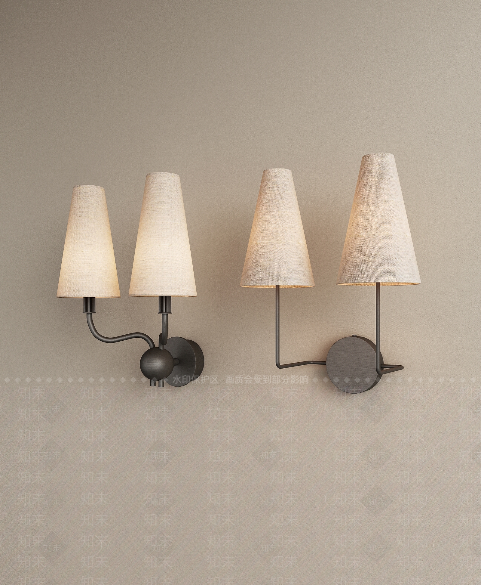 现代复古床头壁灯SU模型下载【ID:1196797846】