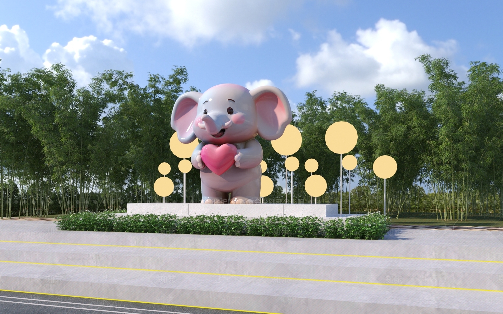 现代景观雕塑3D模型下载【ID:1196797883】