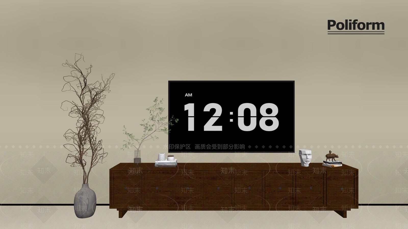 现代电视柜SU模型下载【ID:1196803293】