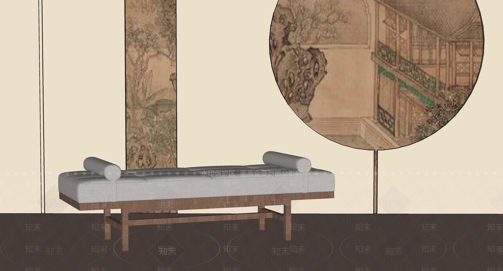 新中式中式其他凳子SU模型下载【ID:1196803740】