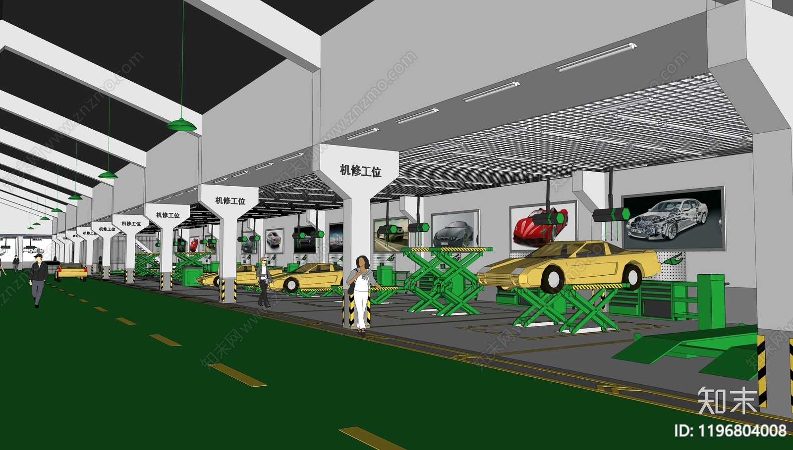 汽车4S店SU模型下载【ID:1196804008】