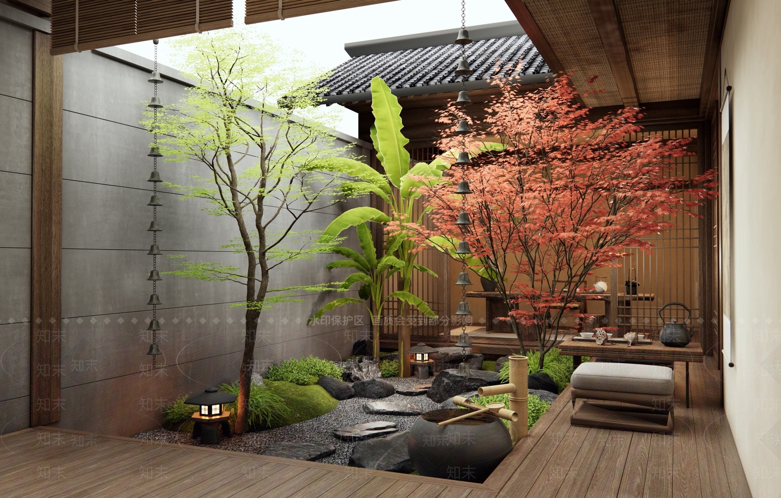 新中式庭院3D模型下载【ID:1196803868】