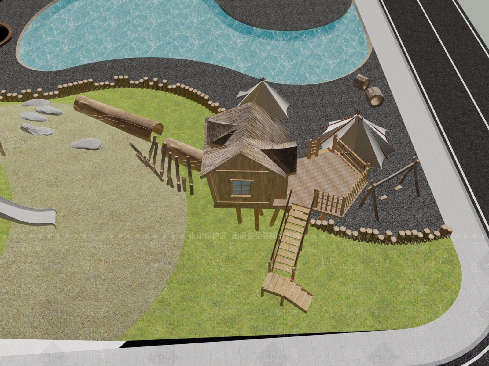 现代单人沙发3D模型下载【ID:1196807436】
