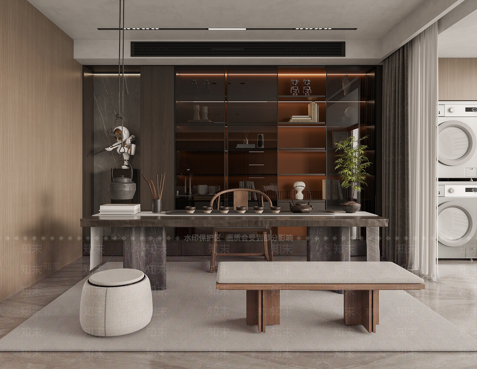 意式轻奢茶室3D模型下载【ID:1196806757】