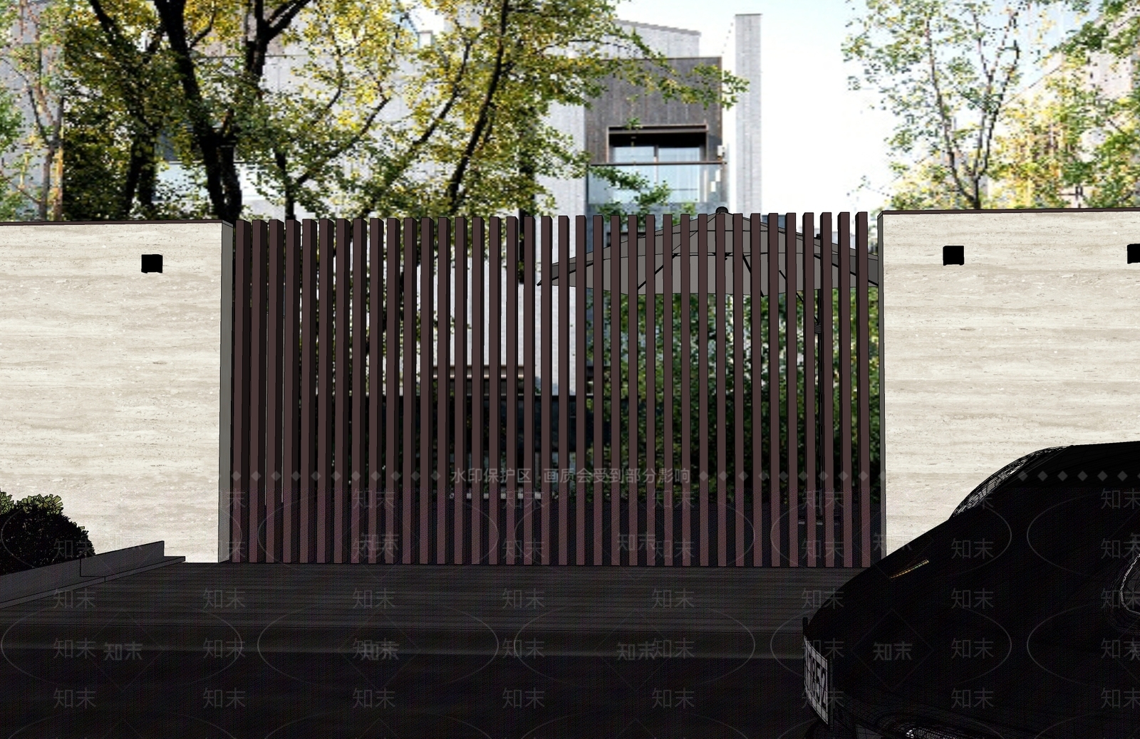 现代大门SU模型下载【ID:1196812208】