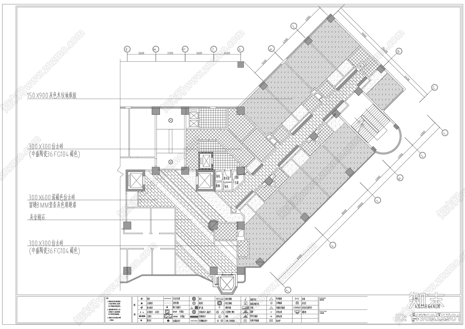 现代棋牌室cad施工图下载【ID:1196815301】