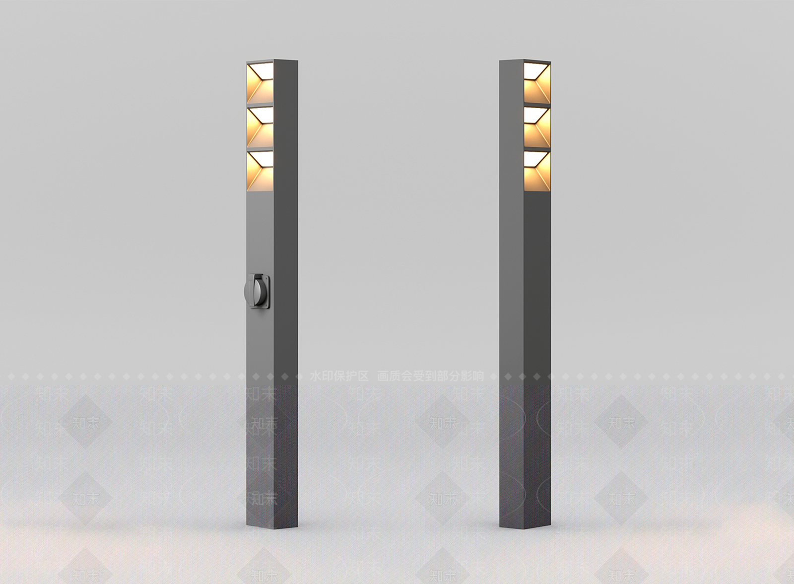 现代其他户外灯3D模型下载【ID:1196820446】