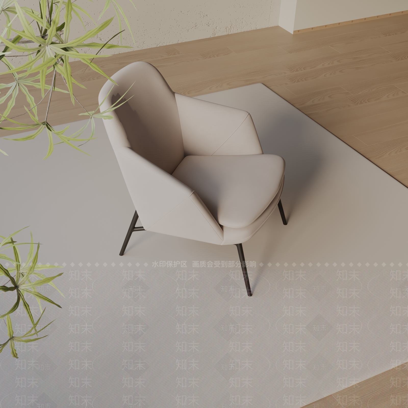 现代休闲椅3D模型下载【ID:1196824782】