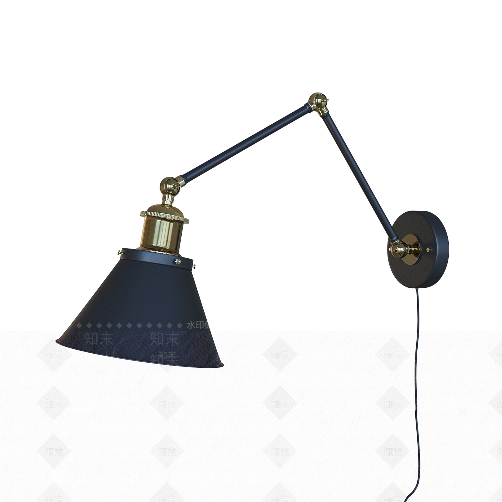 美式简约壁灯3D模型下载【ID:1196824612】
