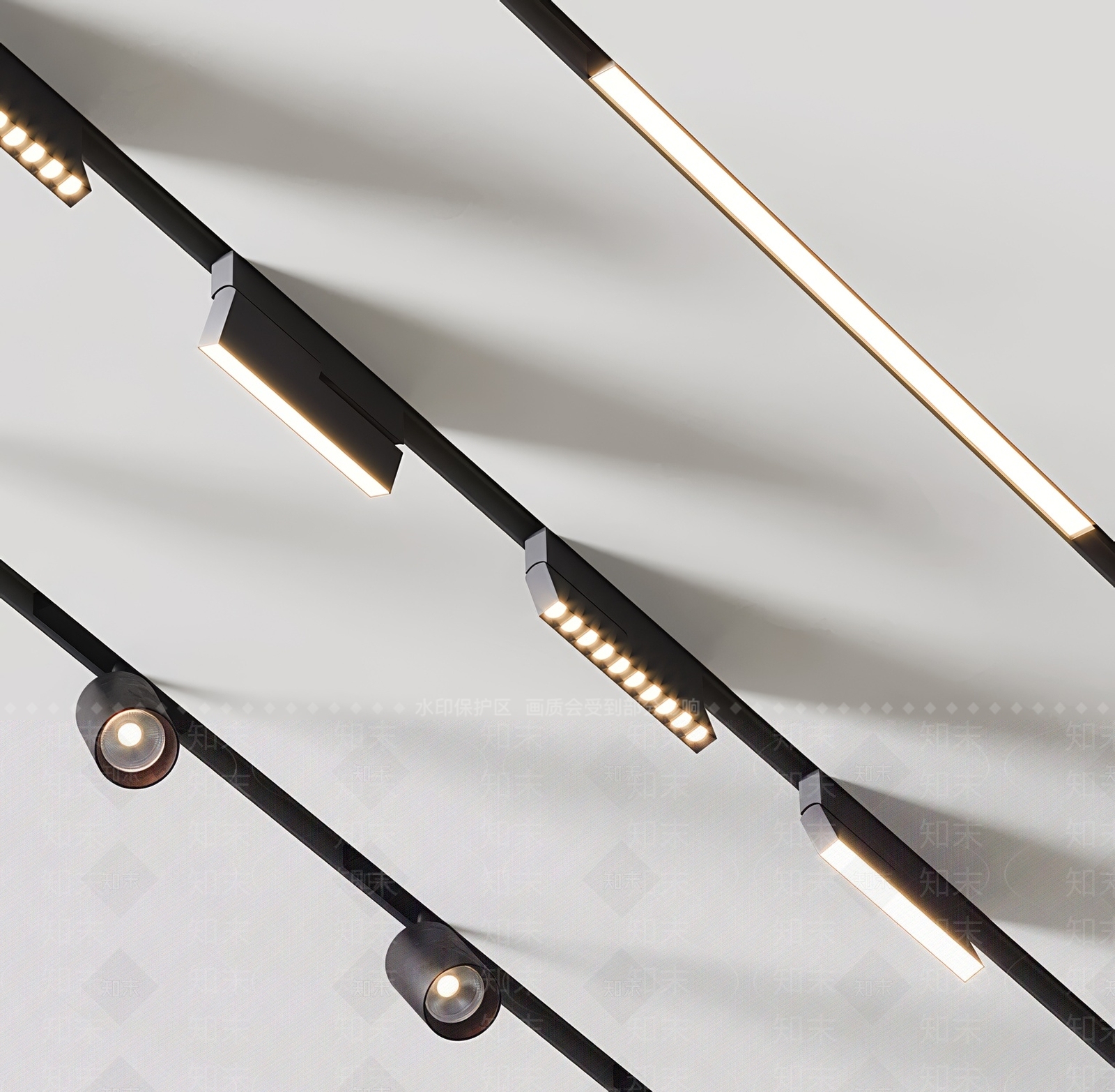 现代简约射灯3D模型下载【ID:1196825108】