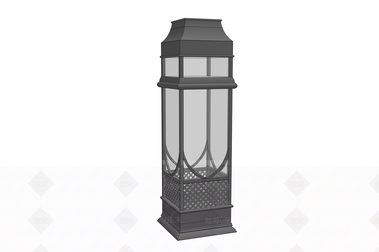 简欧法式景观灯SU模型下载【ID:1196828501】