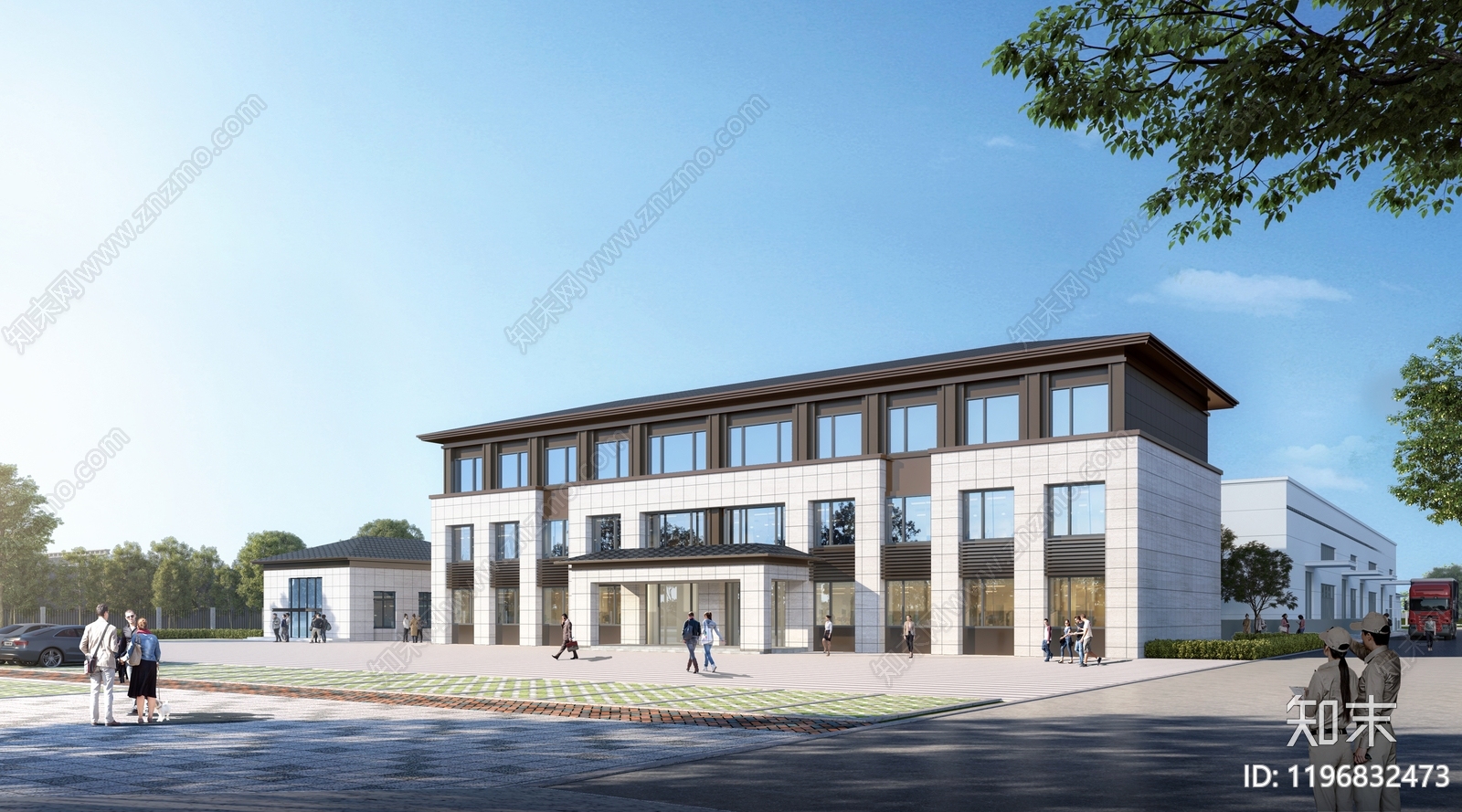 新中式厂房建筑下载【ID:1196832473】