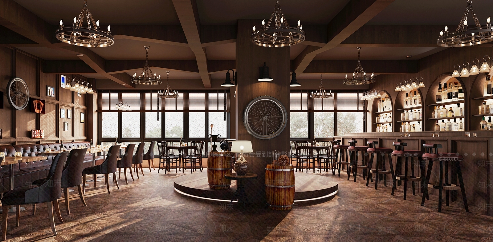 美式复古酒吧3D模型下载【ID:1196835323】