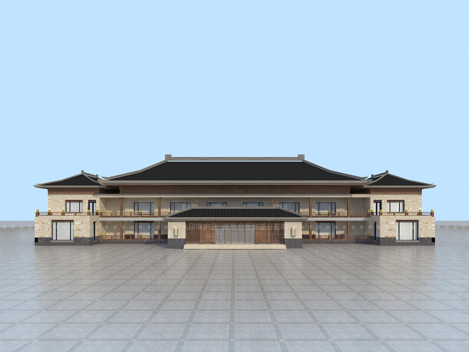中式其他公共建筑3D模型下载【ID:1196833881】