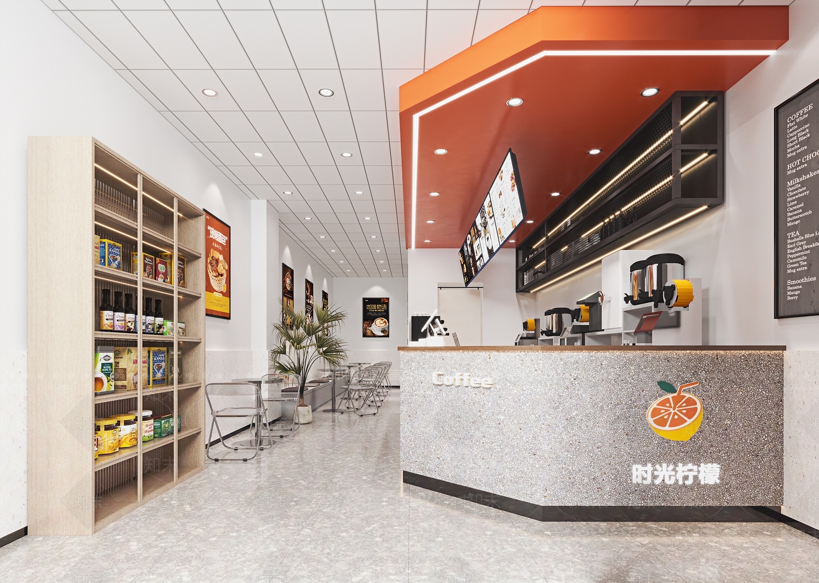 现代奶茶店3D模型下载【ID:1196834845】