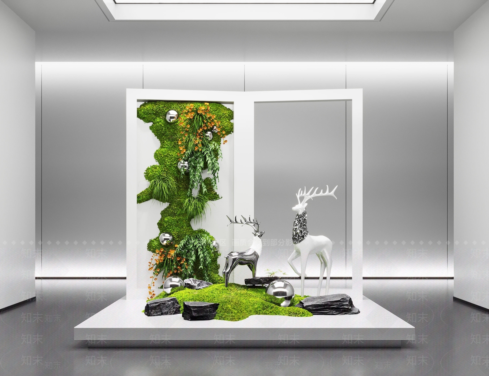 现代室内景观3D模型下载【ID:1196835951】