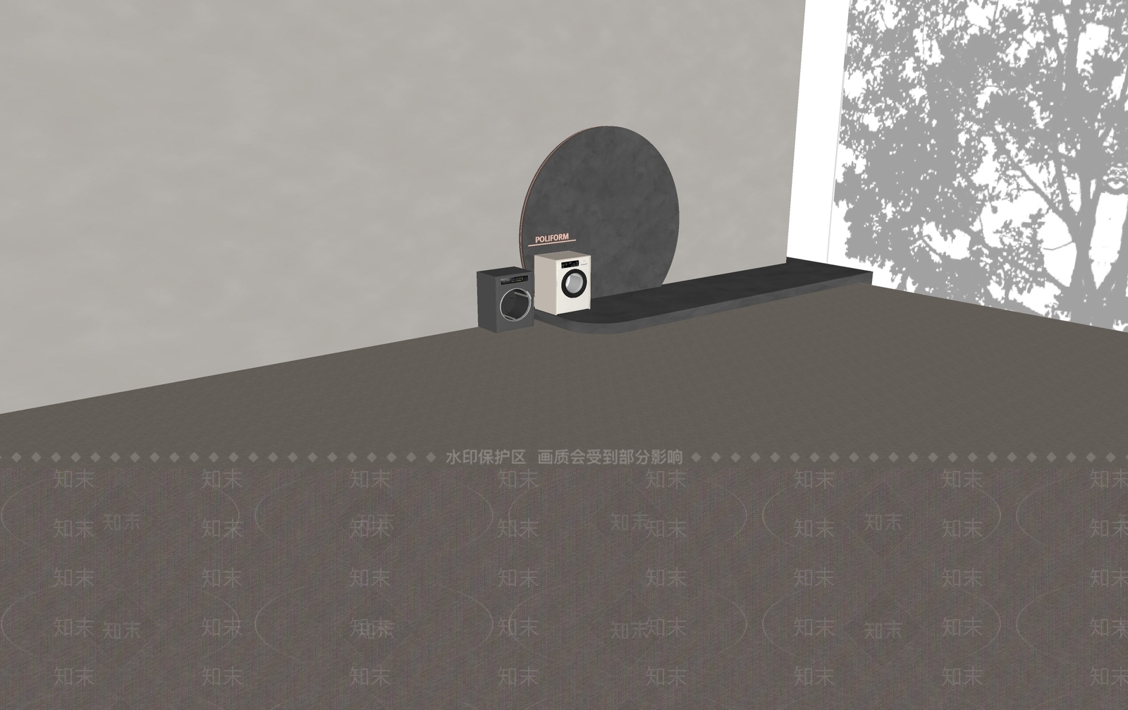 洗衣机SU模型下载【ID:1196837775】