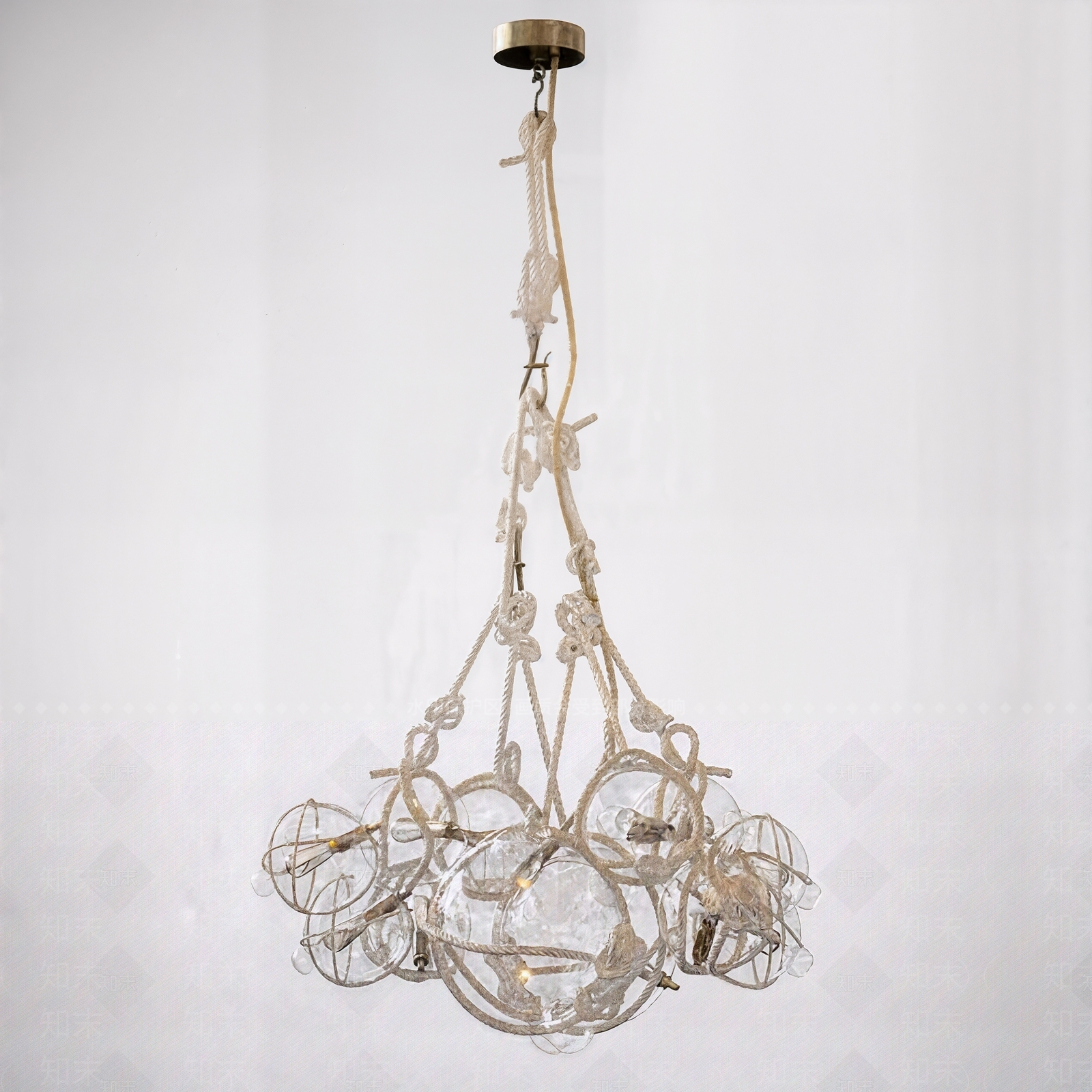 现代中式客厅吊灯3D模型下载【ID:1196841430】