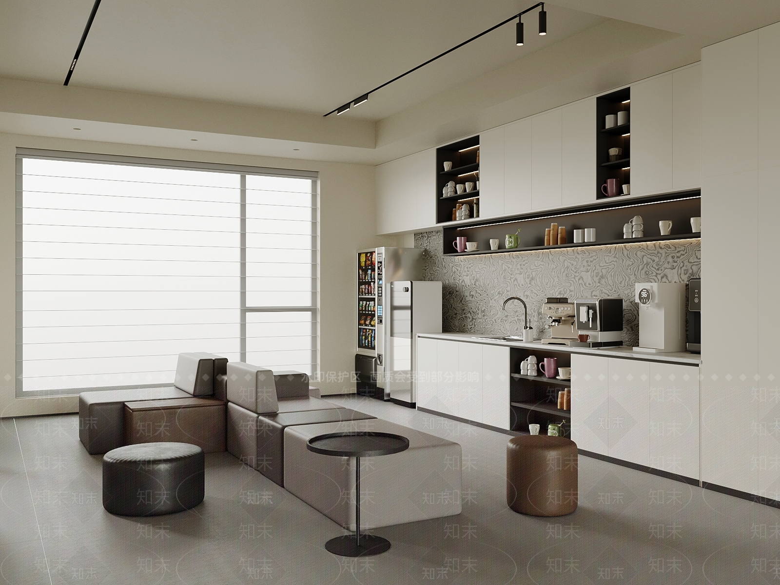 现代茶水间SU模型下载【ID:1196841921】
