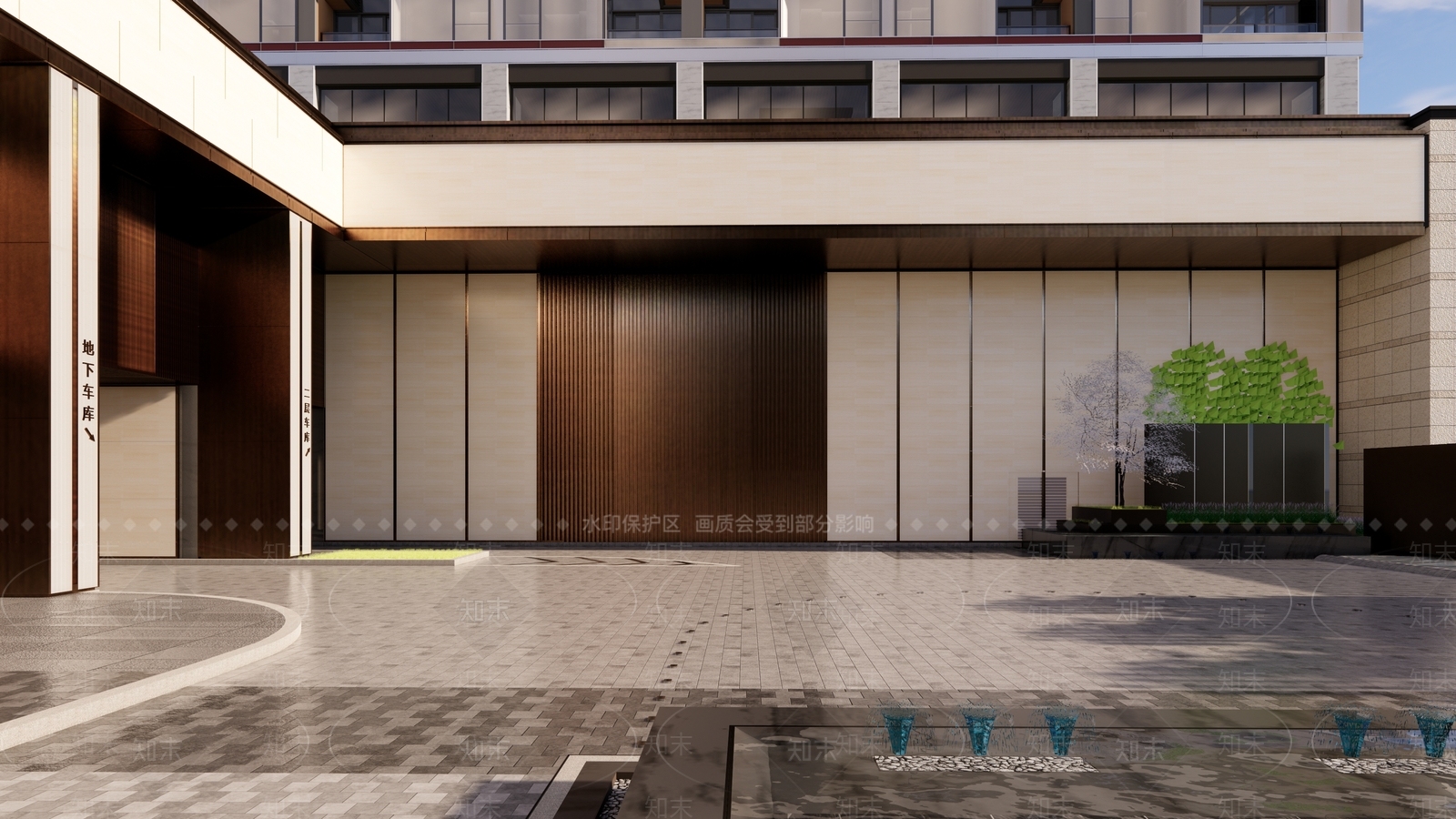 现代简约小区建筑SU模型下载【ID:1196847924】