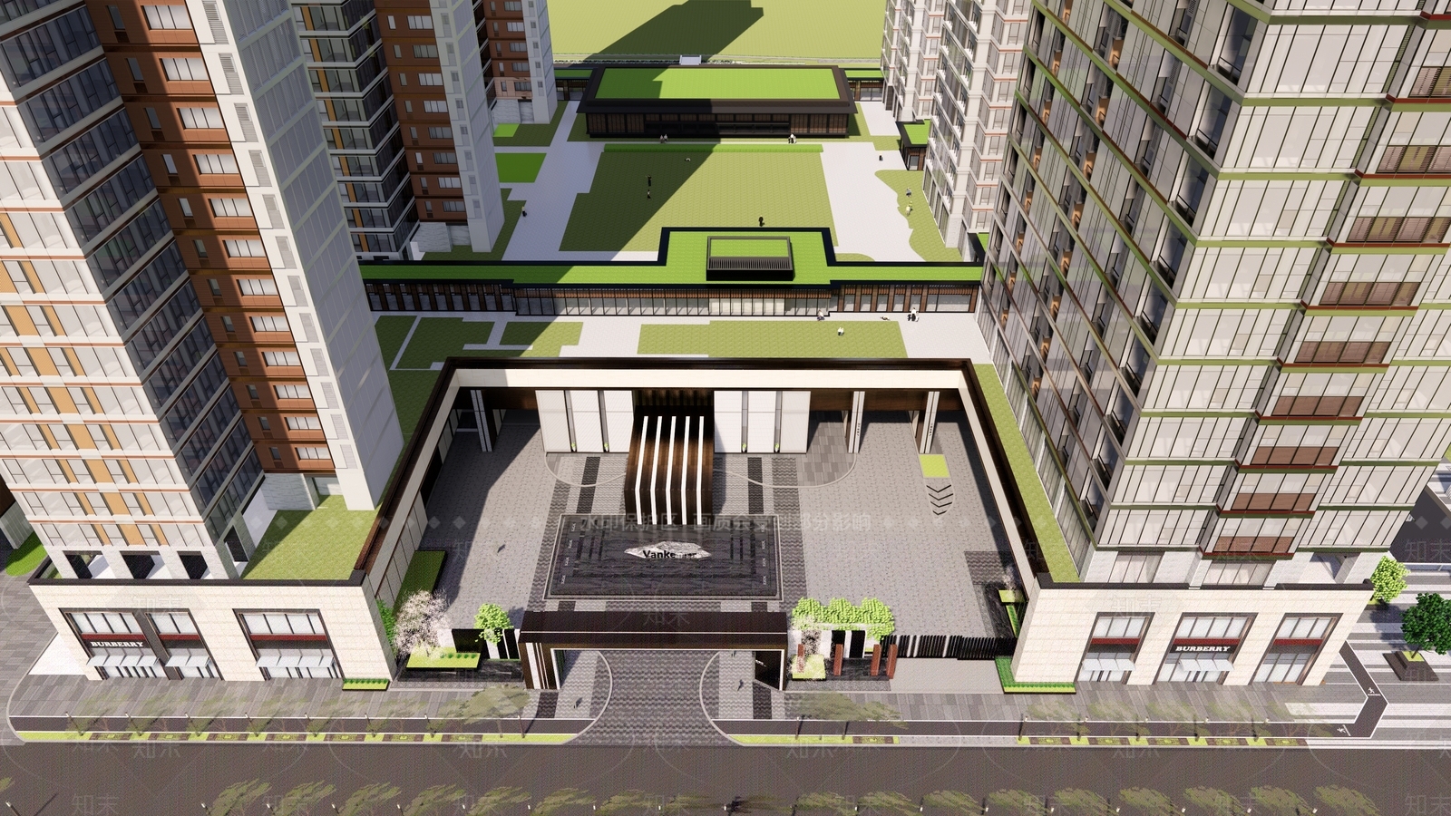 现代简约小区建筑SU模型下载【ID:1196847924】