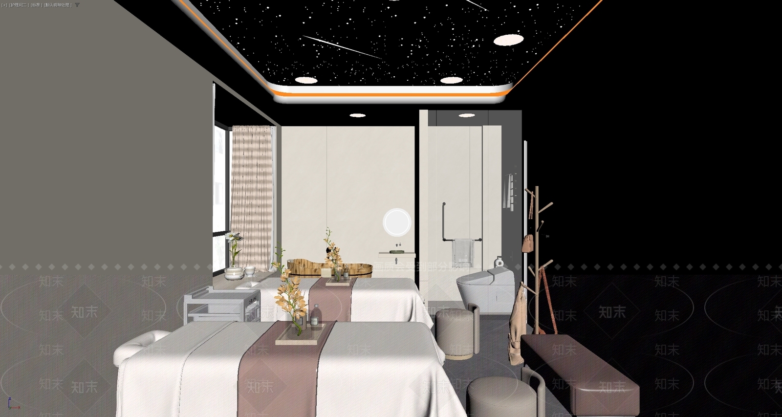 现代奶油美容院3D模型下载【ID:1196851167】