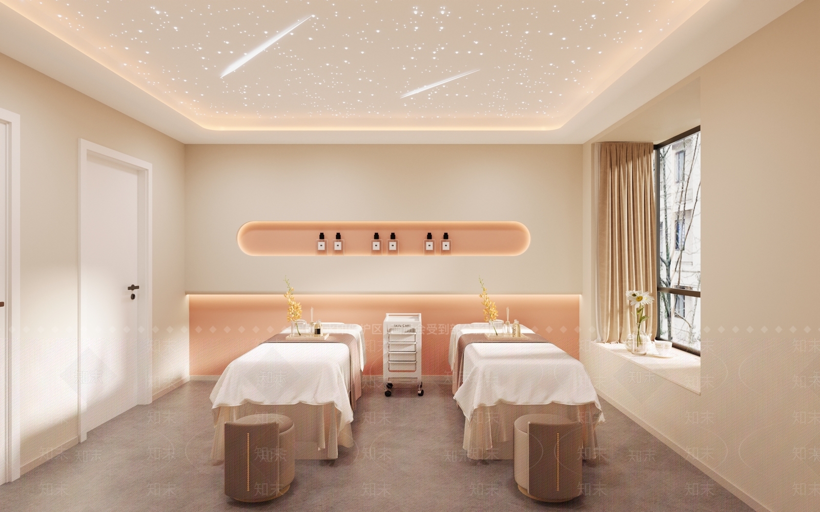 现代奶油美容院3D模型下载【ID:1196851536】