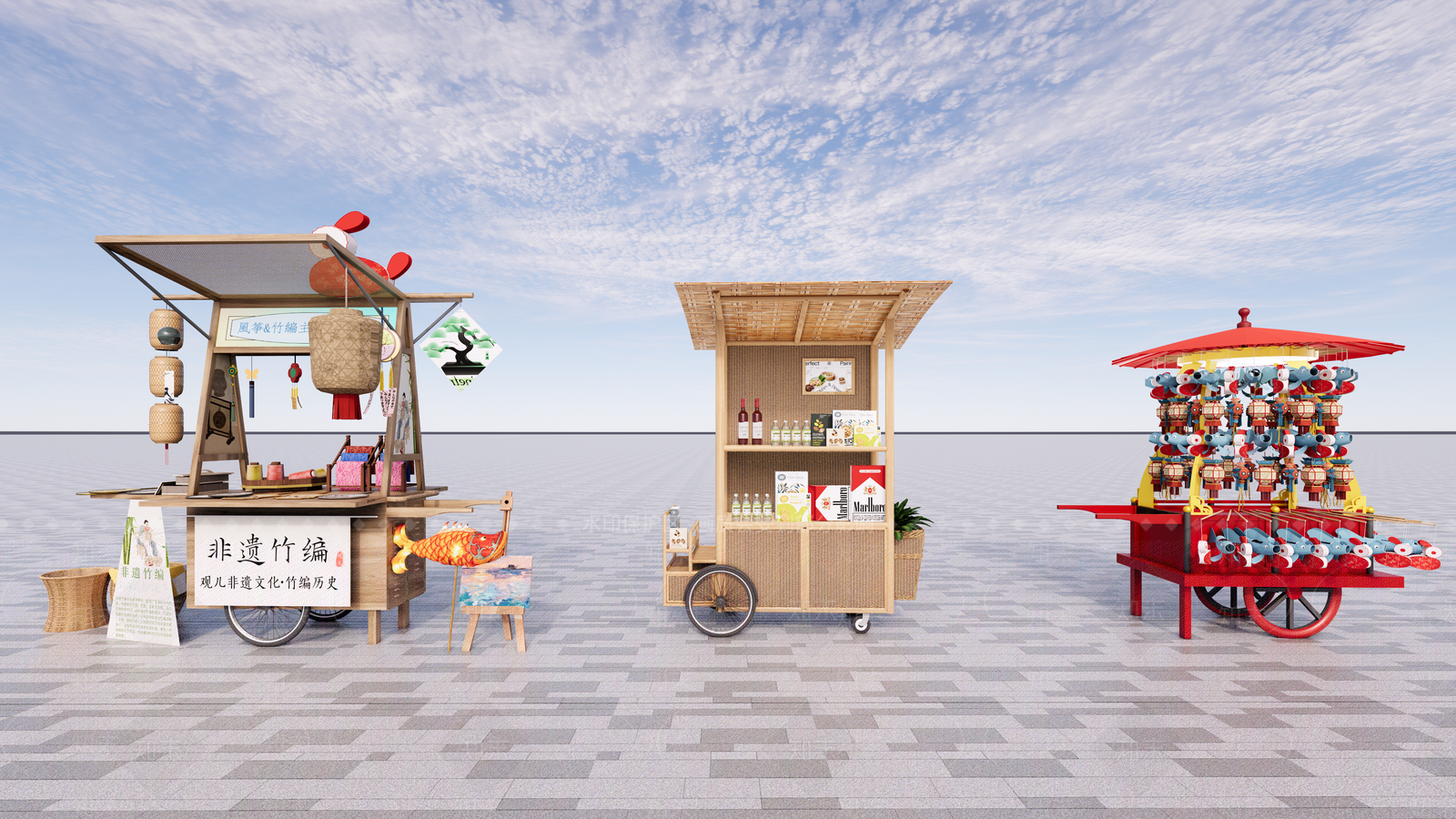 推车SU模型下载【ID:1196853430】