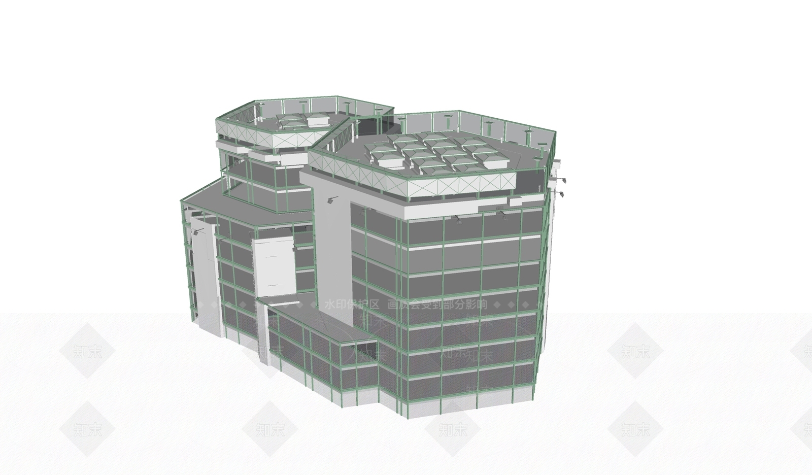 现代风格建筑SU模型下载【ID:1196857224】