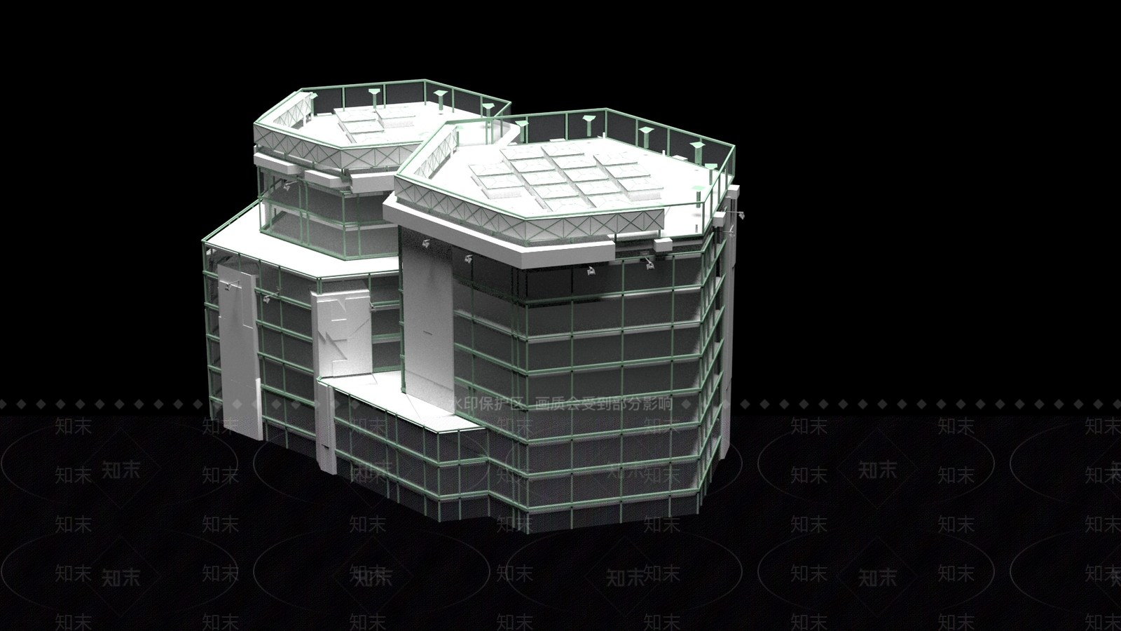 现代风格建筑SU模型下载【ID:1196857224】