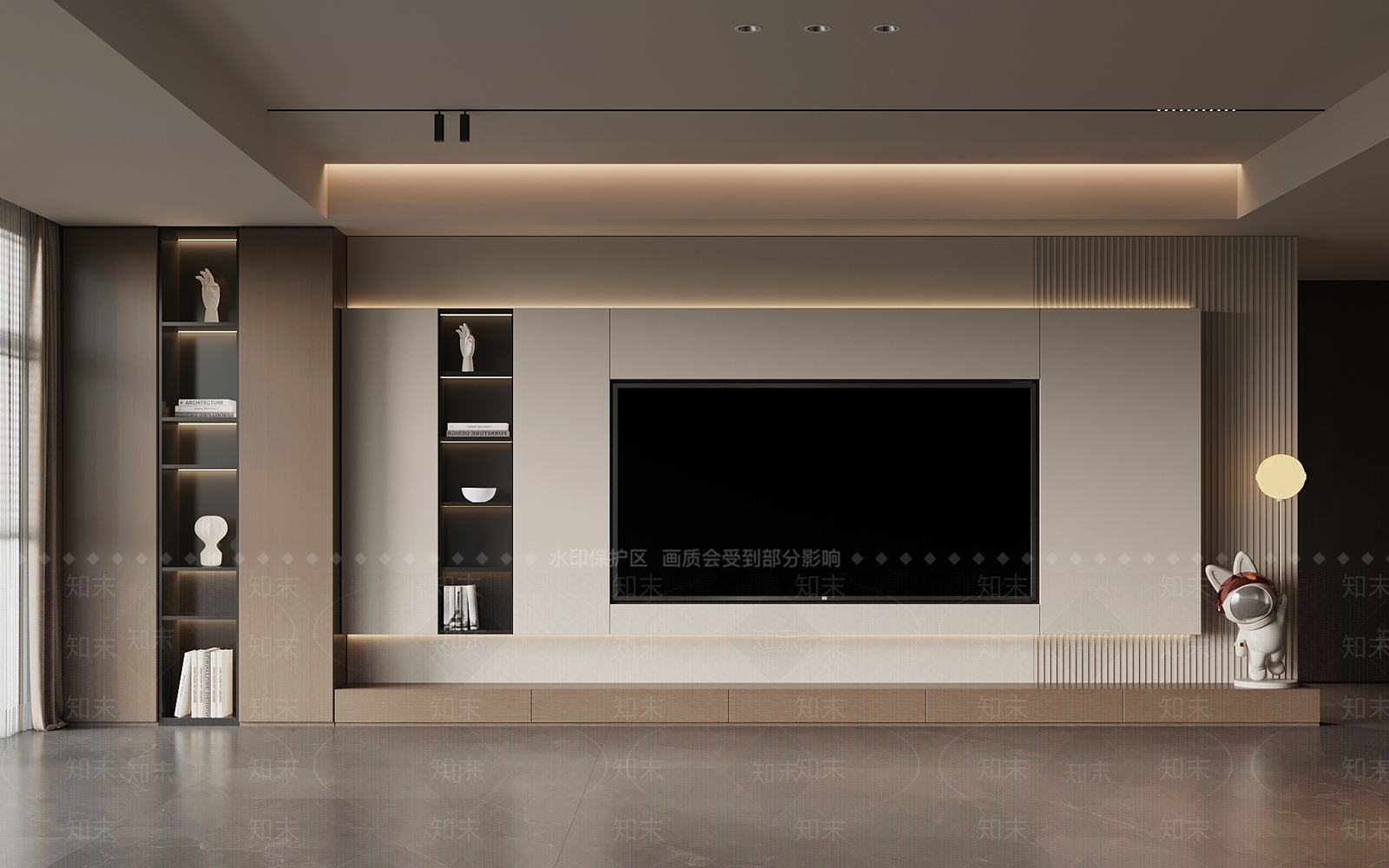 现代意式电视柜SU模型下载【ID:1196858036】