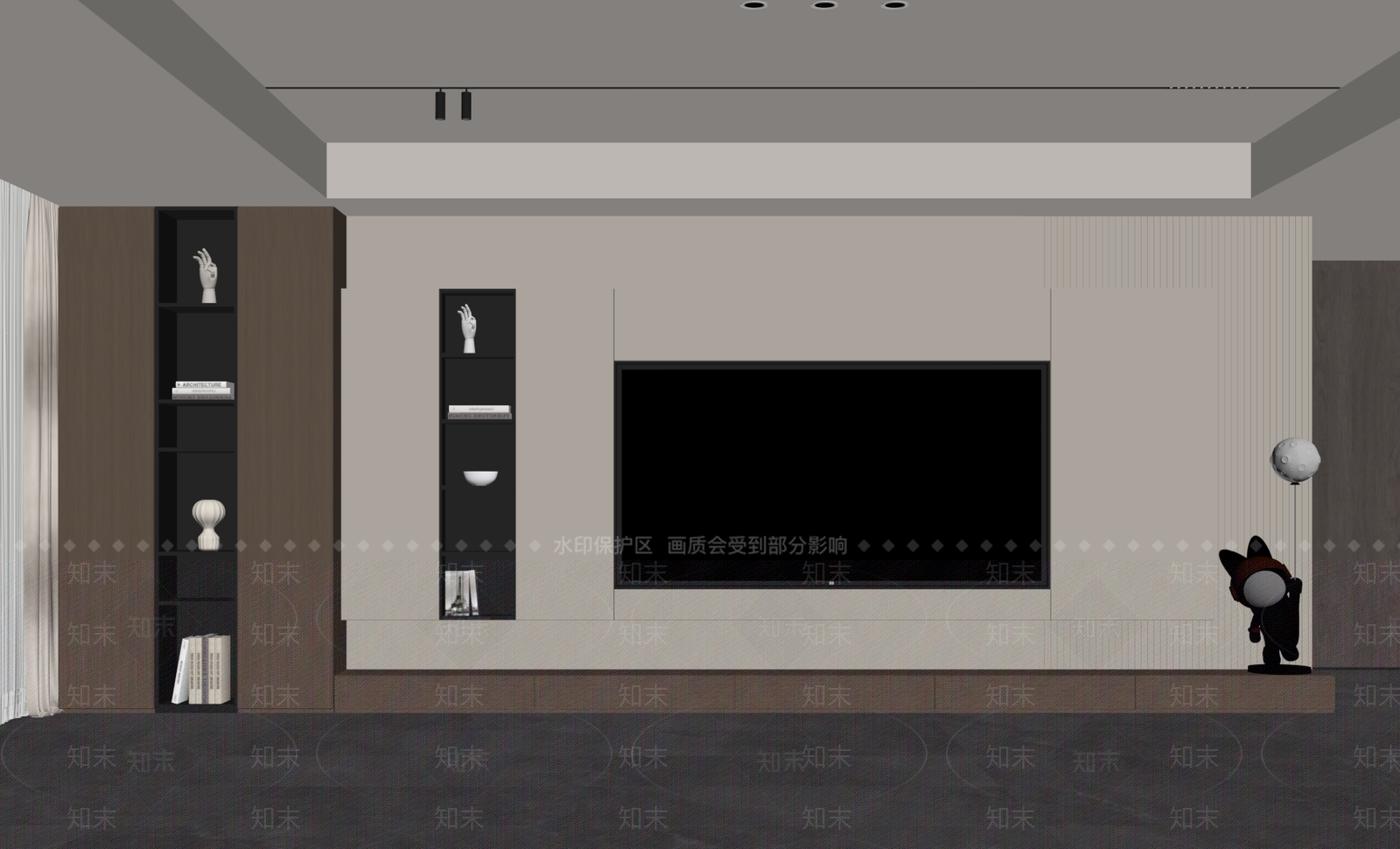 现代意式电视柜SU模型下载【ID:1196858036】