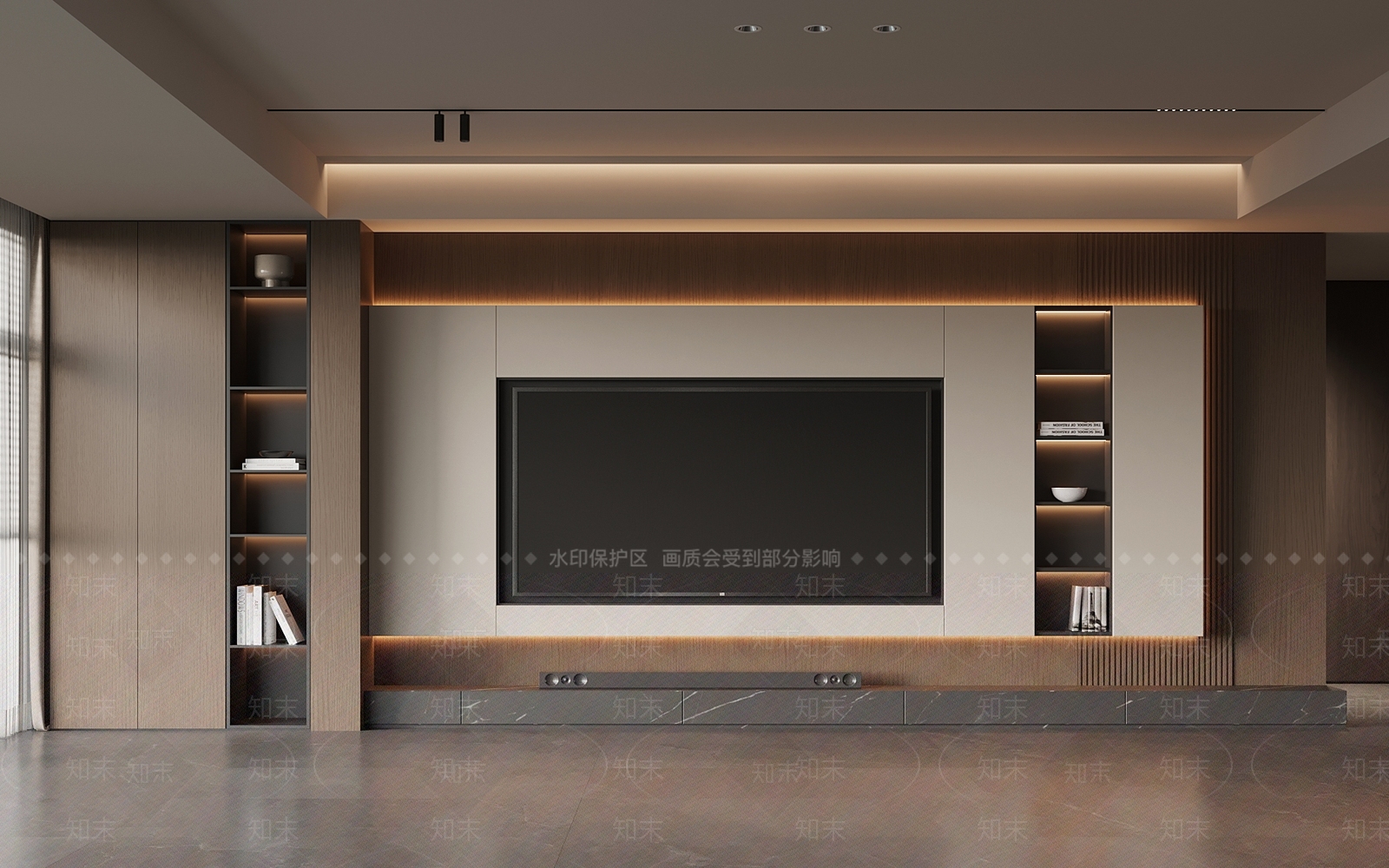 现代意式电视柜3D模型下载【ID:1196858277】