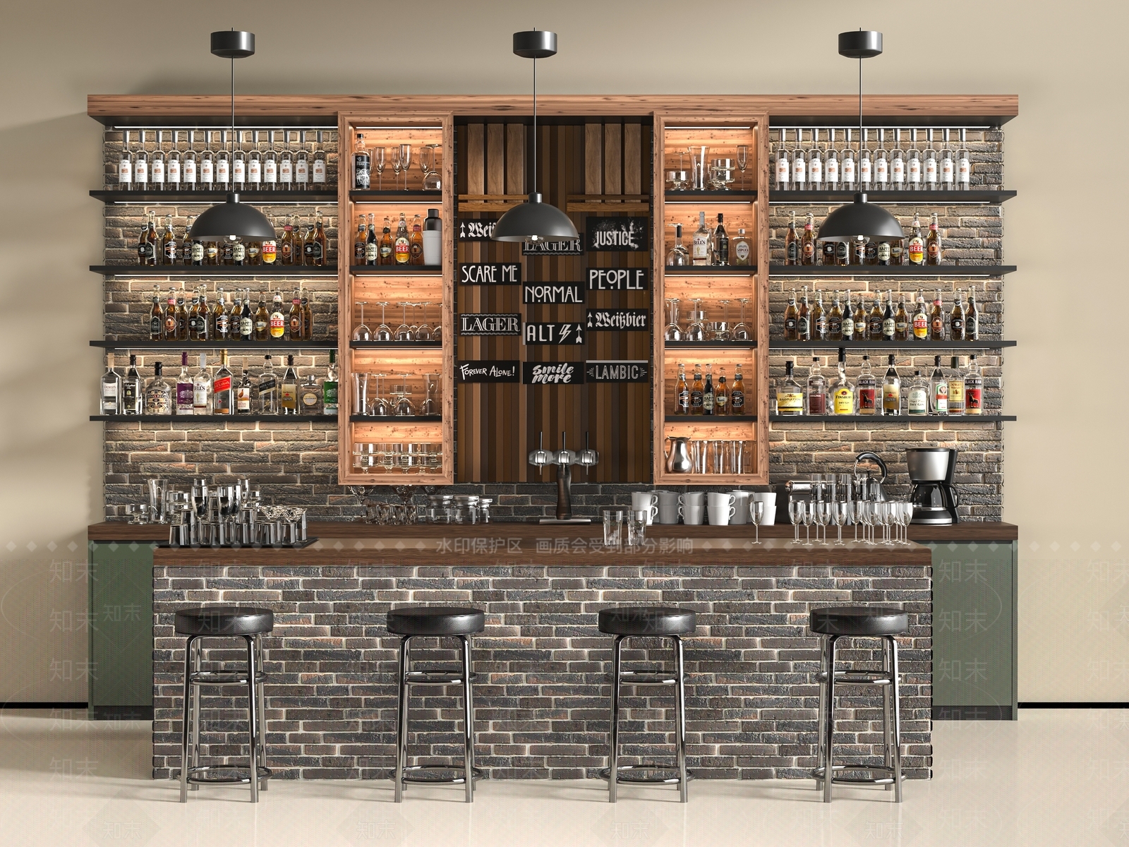 现代酒吧3D模型下载【ID:1196858249】