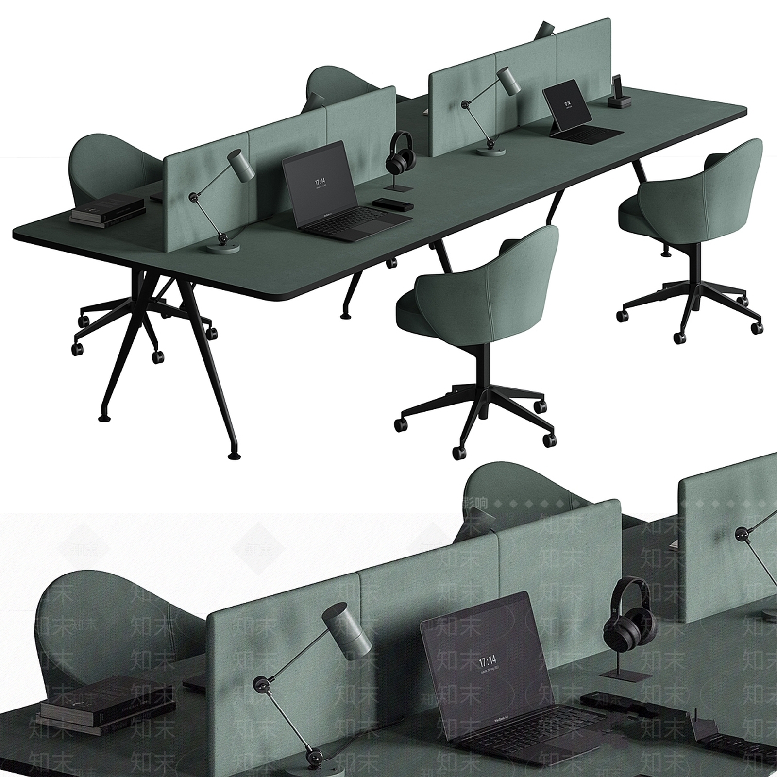 办公桌椅3D模型下载【ID:1196858678】