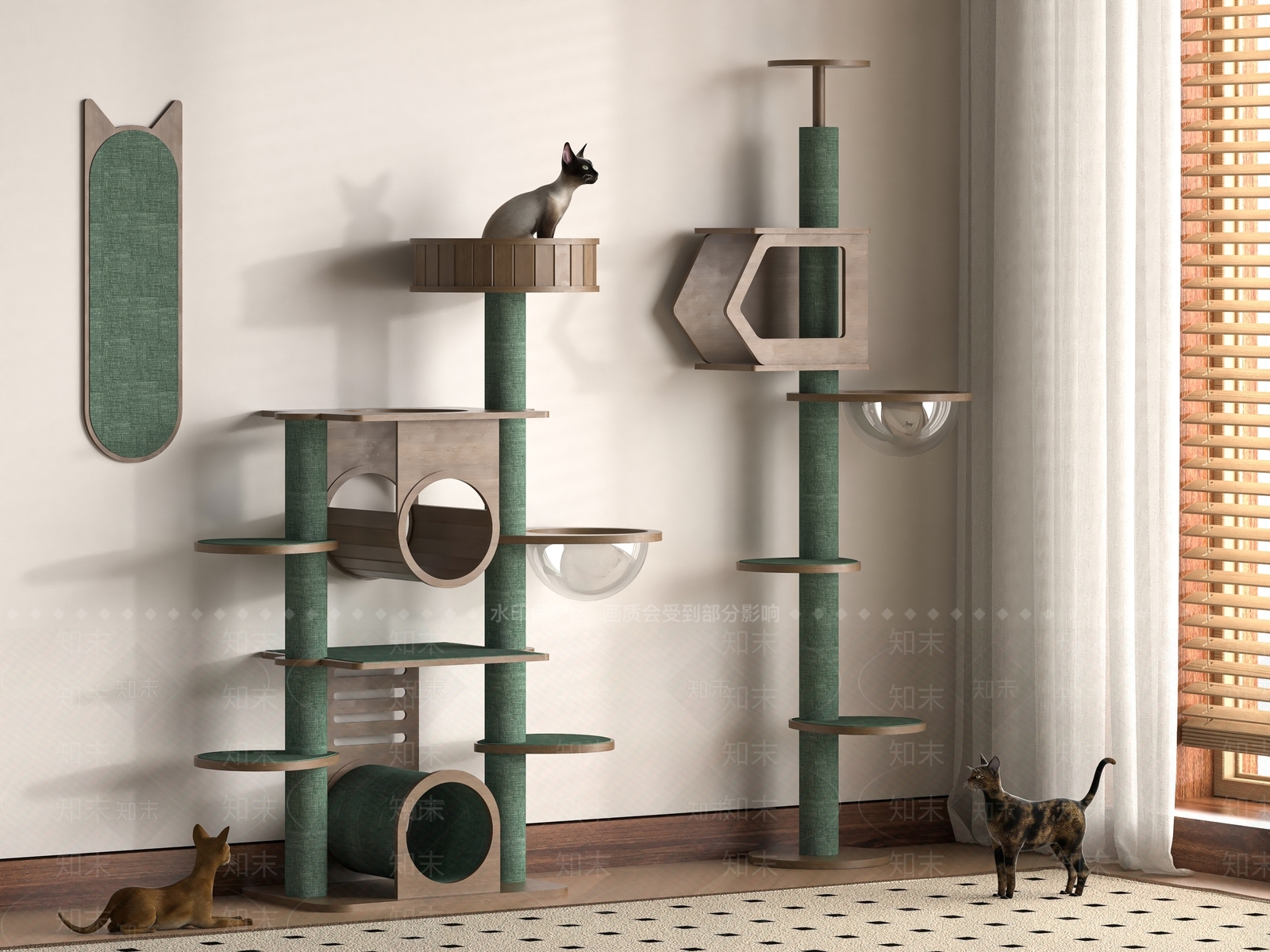猫爬架3D模型下载【ID:1196863550】