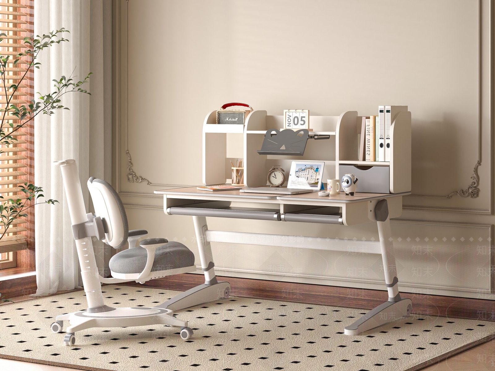 现代儿童桌椅3D模型下载【ID:1196864117】