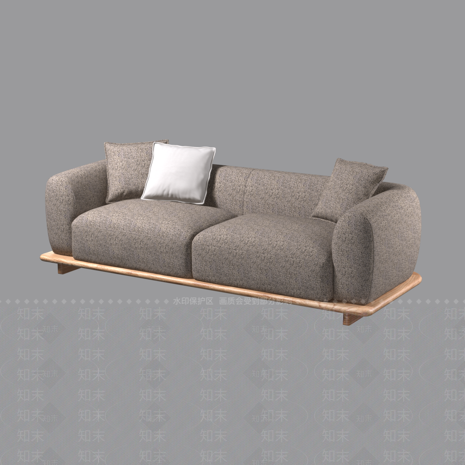 现代轻奢双人沙发3D模型下载【ID:1196865192】