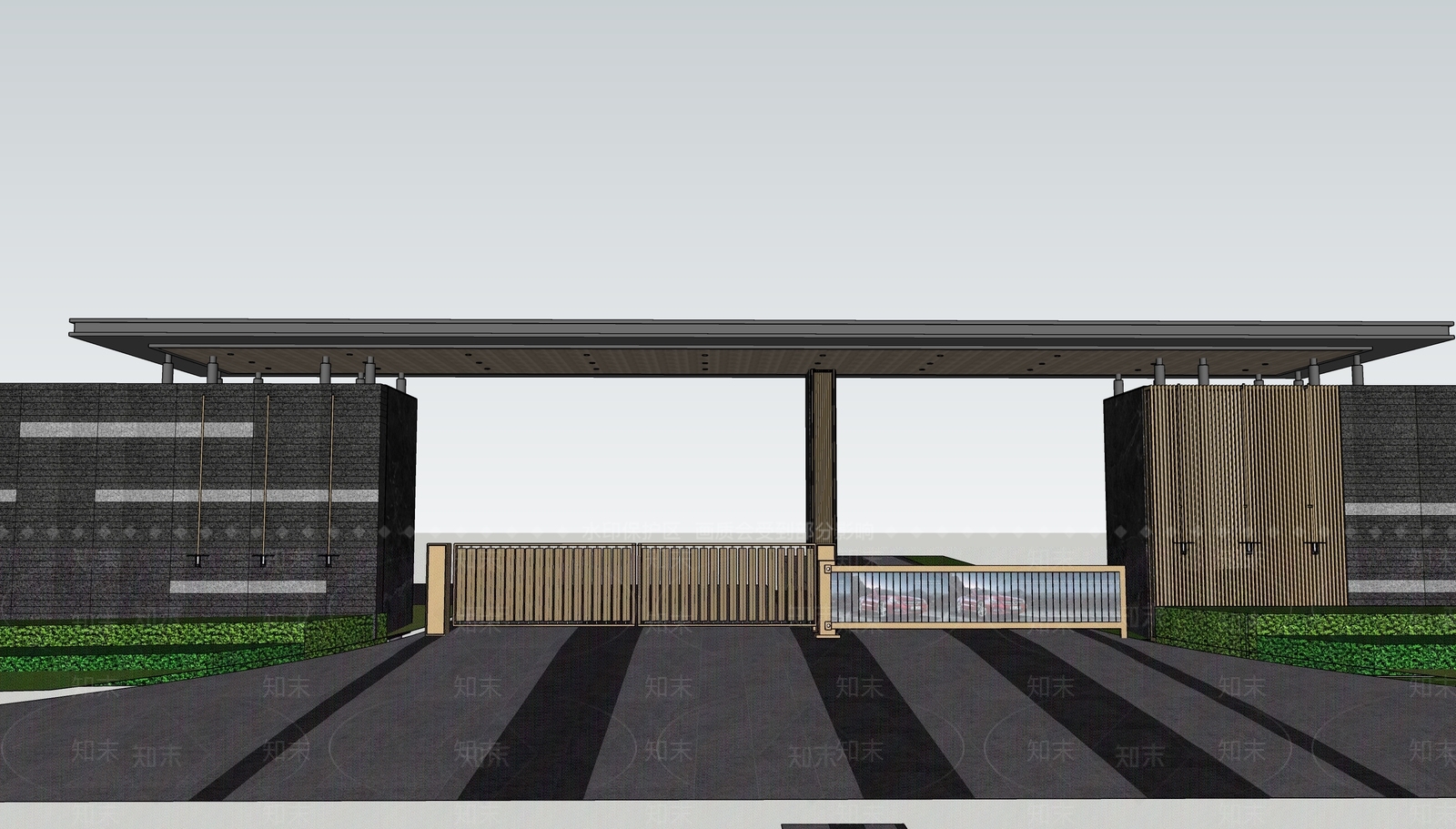 现代小区建筑SU模型下载【ID:1196866857】