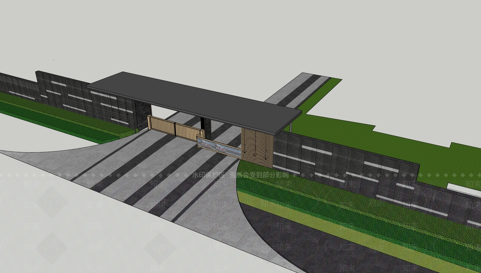 现代小区建筑SU模型下载【ID:1196866857】