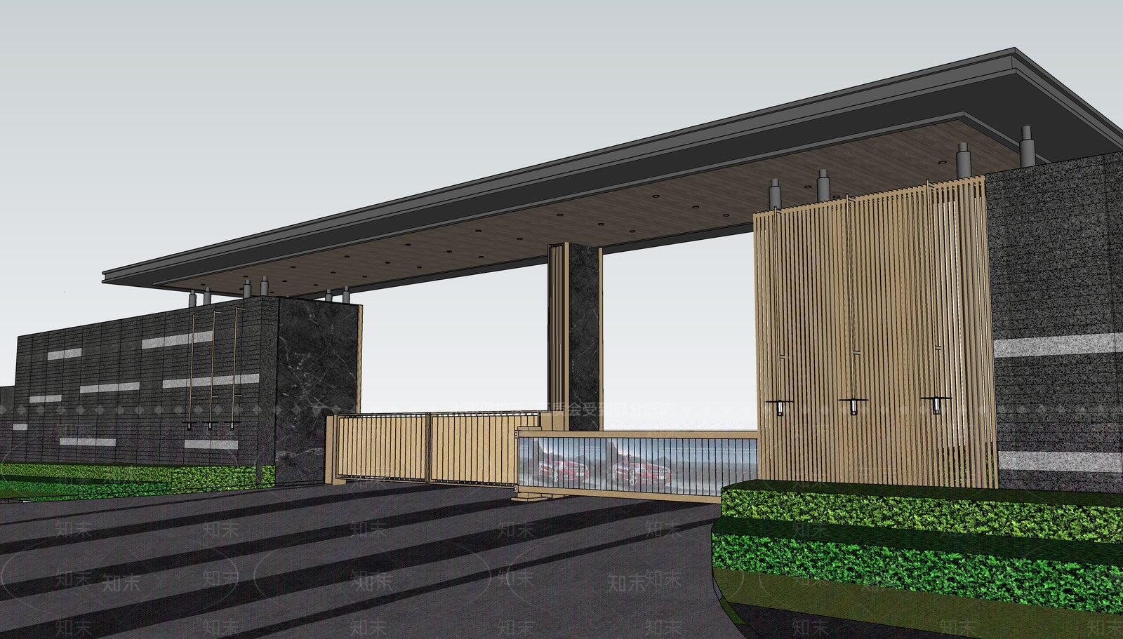 现代小区建筑SU模型下载【ID:1196866857】