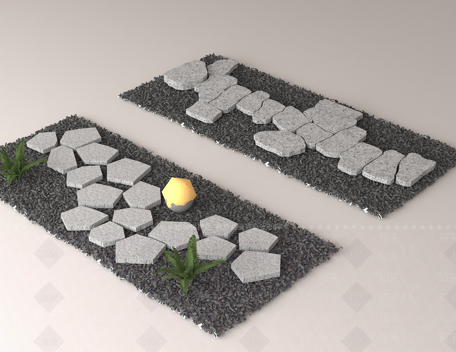 现代中式其他景观小品3D模型下载【ID:1196874336】
