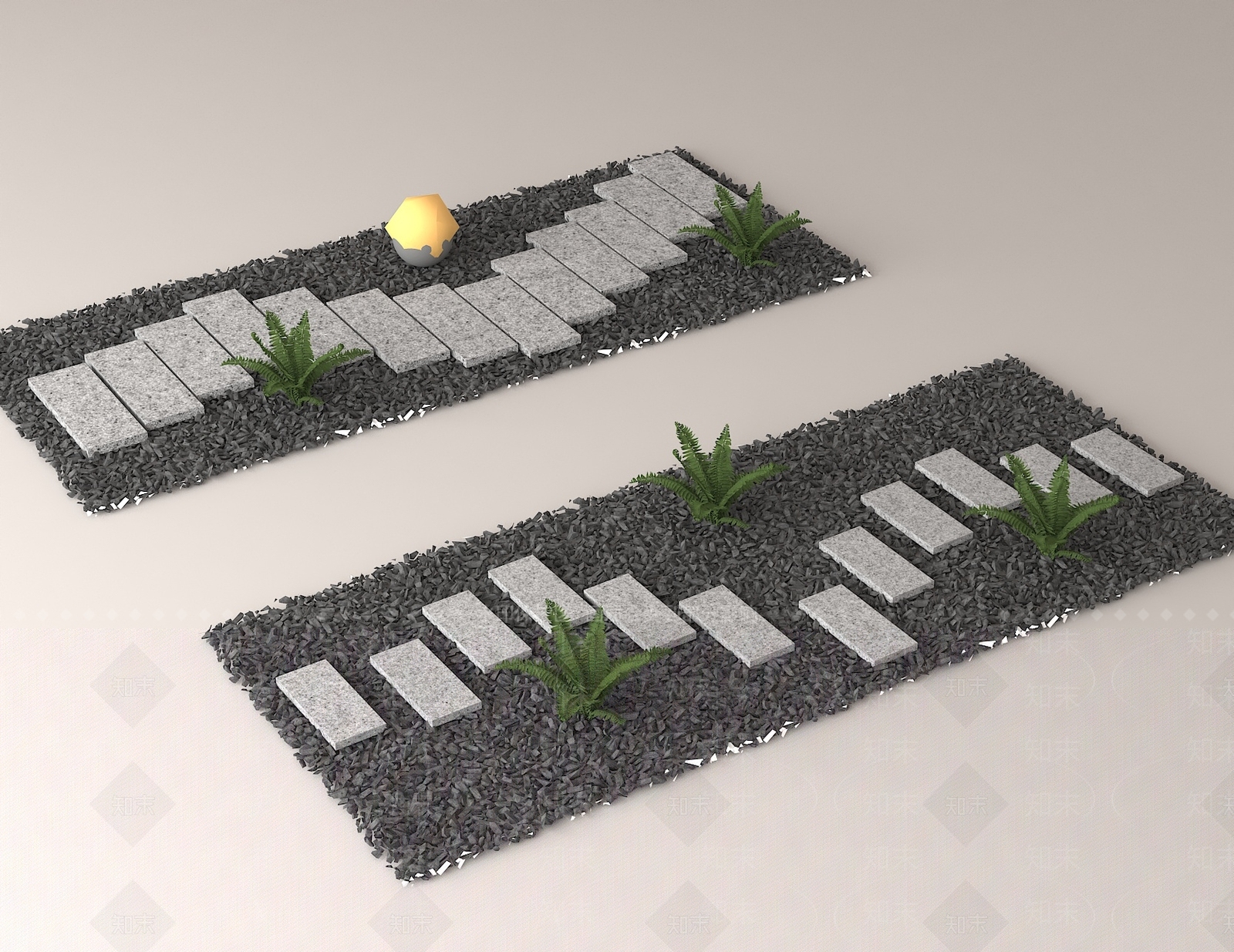 现代中式其他景观小品3D模型下载【ID:1196874637】