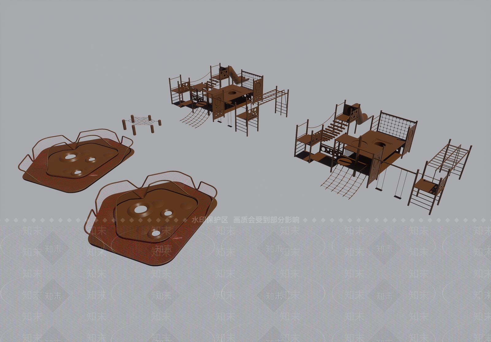 现代儿童游乐区SU模型下载【ID:1196878980】