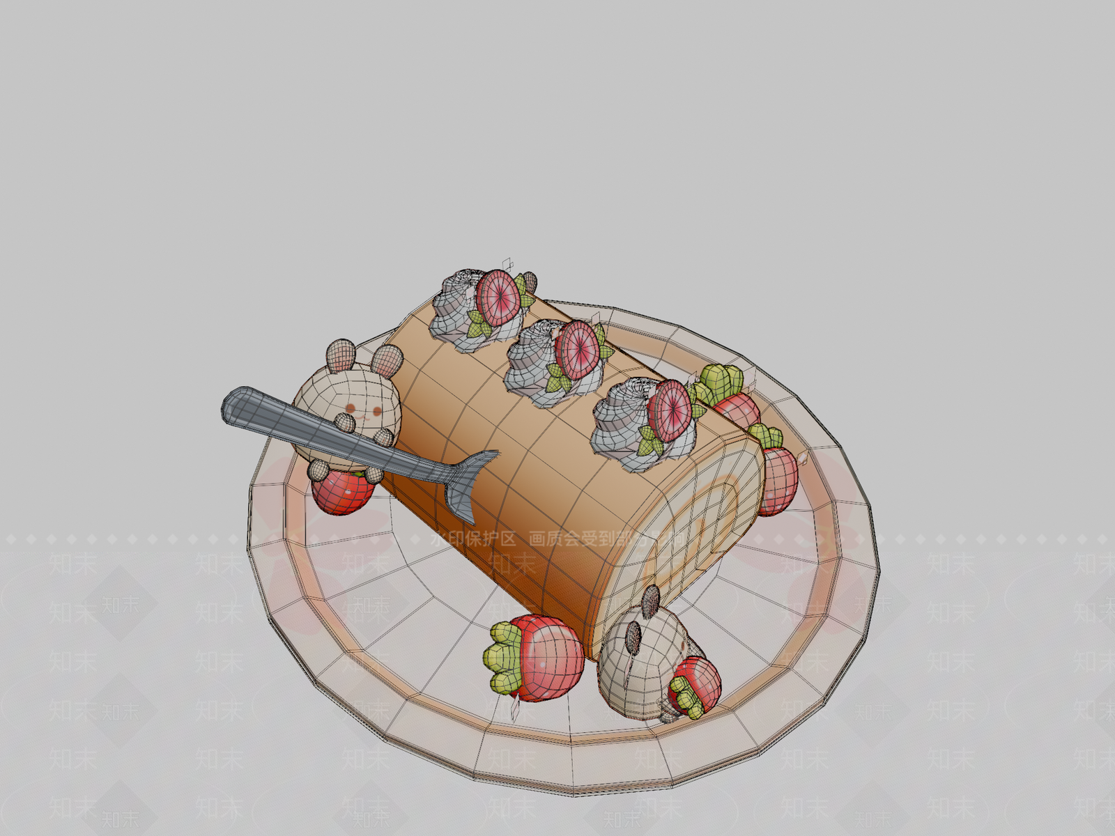 酒水食物3D模型下载【ID:1196880151】