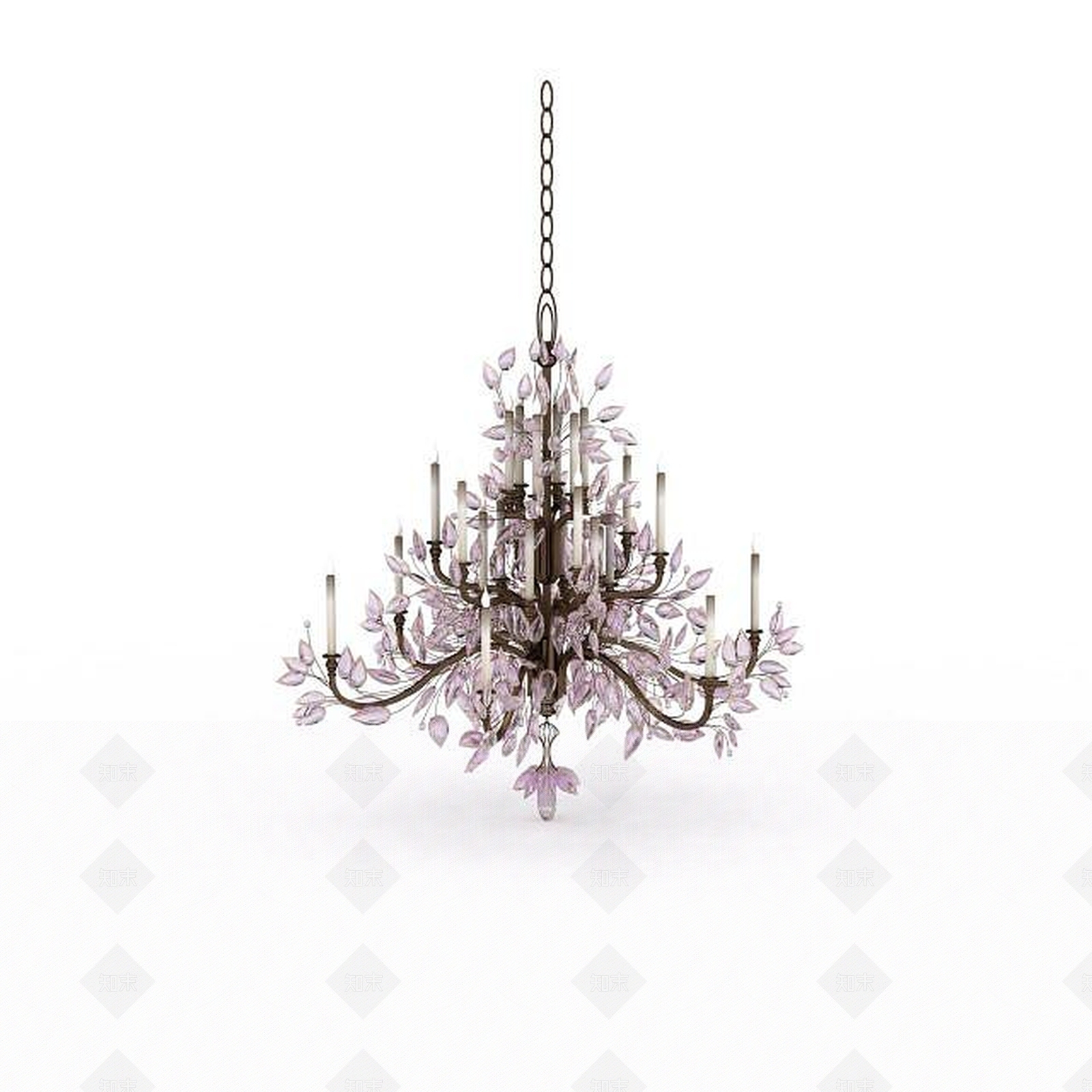 现代客厅水晶吊灯3D模型下载【ID:1196884761】